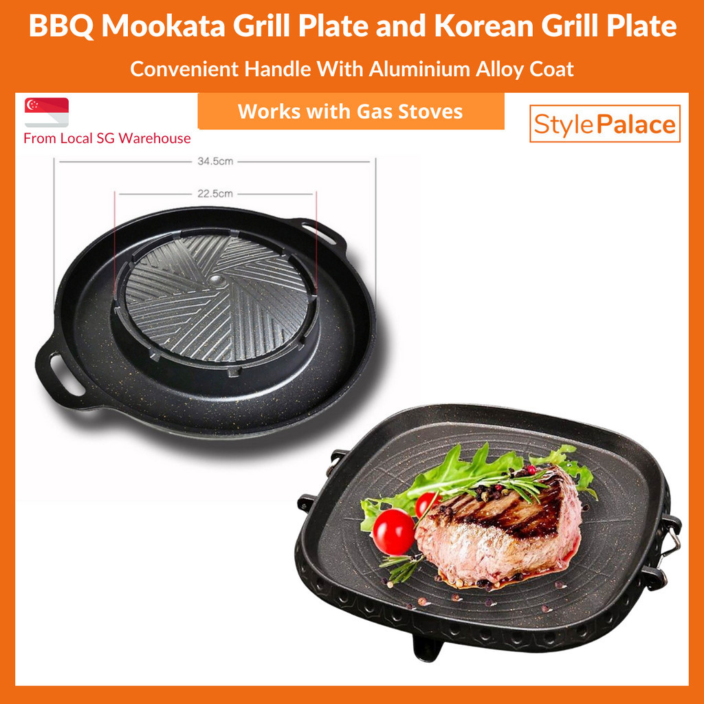 BBQ Mookata Grill Plate and Korean Grill Plate Shopee Singapore
