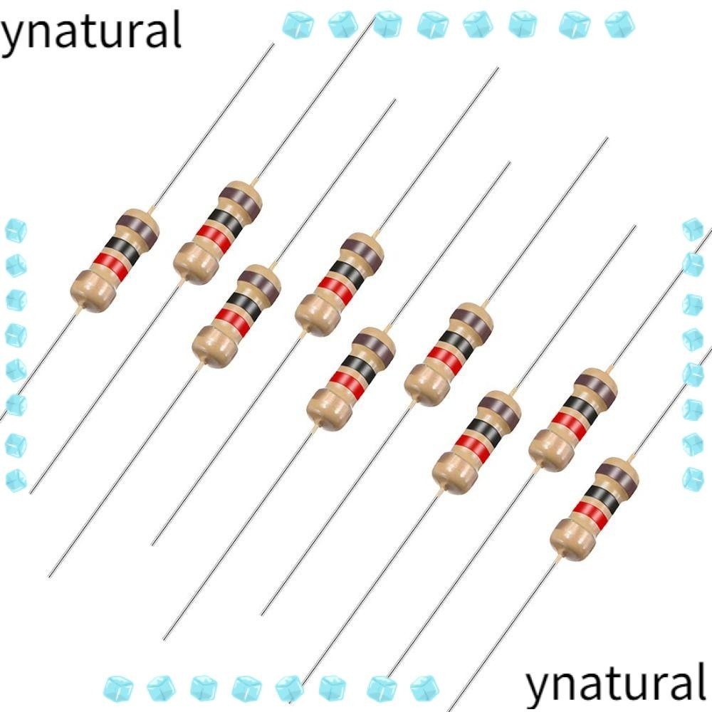 YNATURAL 1000Pcs 1K Ohm Resistor, 5 Tolerance Carbon Film Resistors, Highquality 1/4W 4 Bands