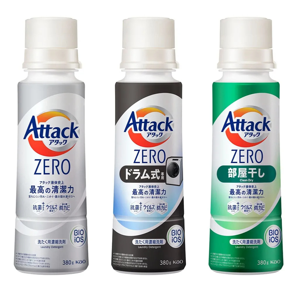 KAO Attack Zero 380/580g Concentrated Liquid Laundry Detergent Wash ...
