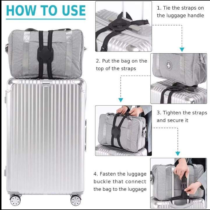 Backpack Luggage Strap Elastic Elastic Fixed Portable Suitcase Luggage Strap Packing Strap