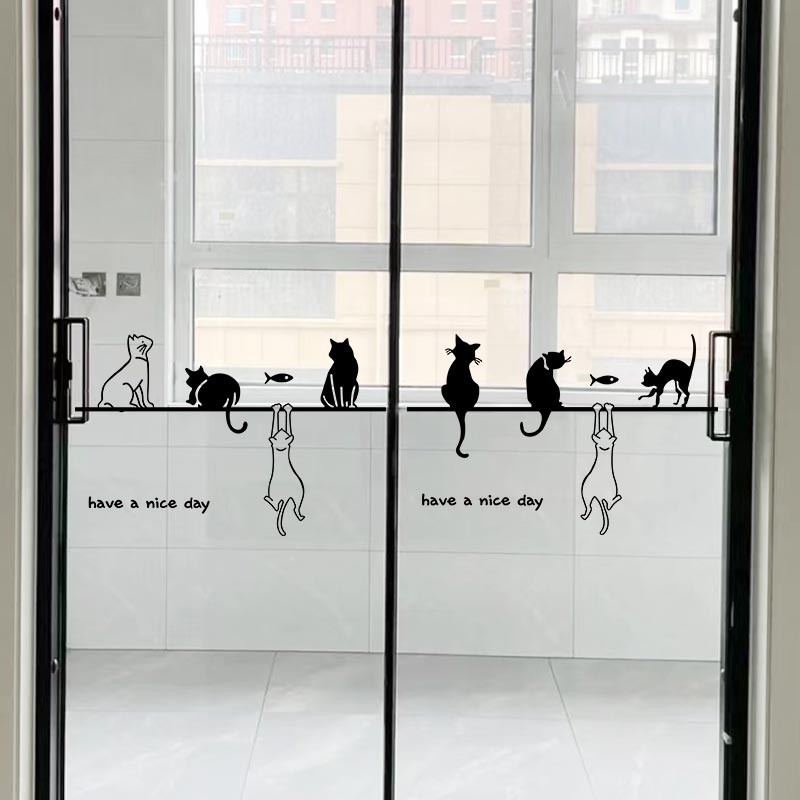 Balcony Glass Door Anti-collision Sticker Kitchen Sliding Door Sticker ...
