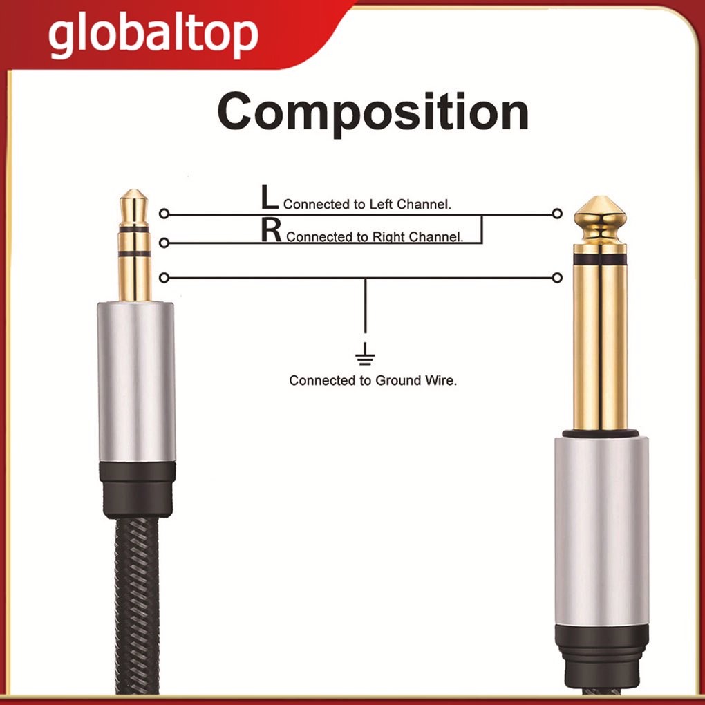 Cable Adapter Braided Stereo Audio Cord Connector Multimedia Speaker ...