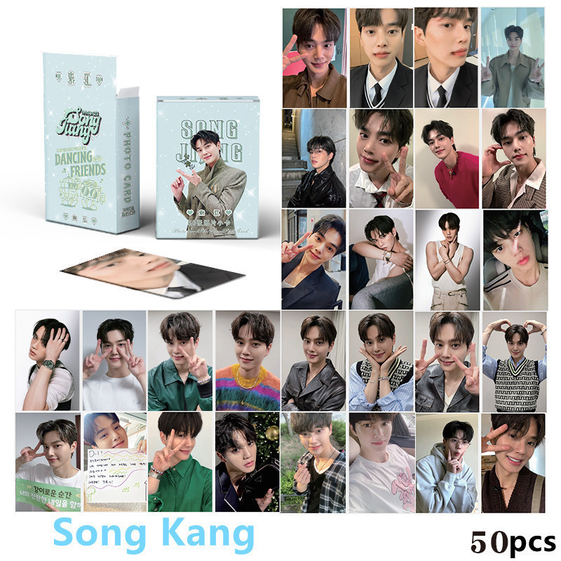 50pcs/box Song Kang Laser Hologram Photocards Korean Actors Oppa Lomo ...
