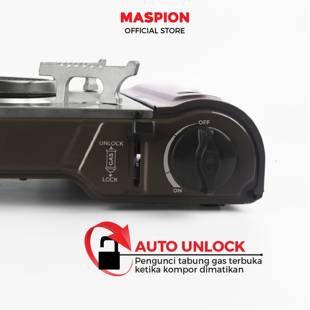 Maspion Kompor Gas Portable 1 Tungku Stainless Steel GC-EX805 FR - Gambar 4