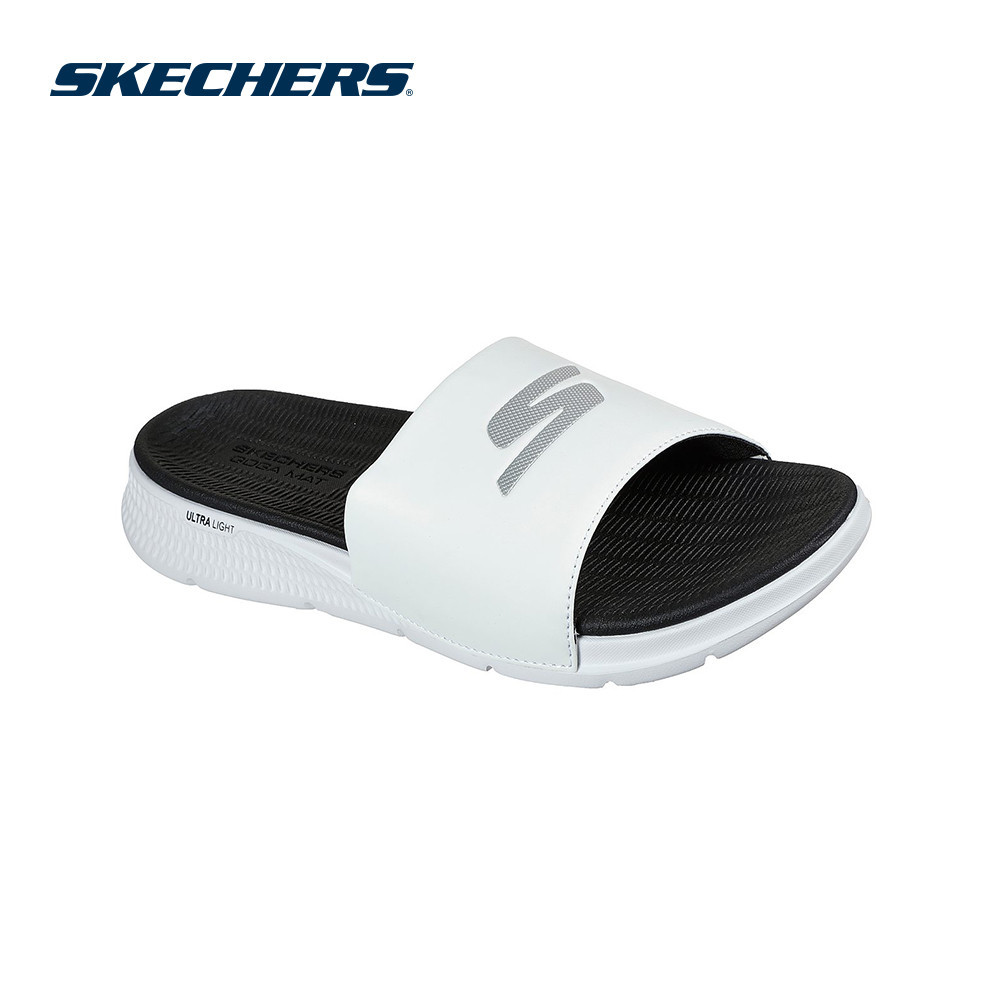 skechers black slides