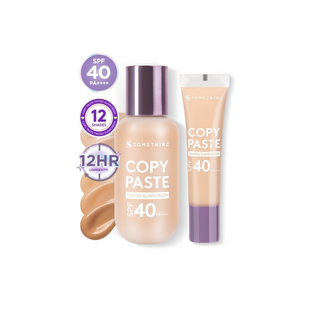 SOMETHINC Copy Paste Tinted Sunscreen Spf 40 PA+++ 10ml / Merah Jingga Official - Gambar 3