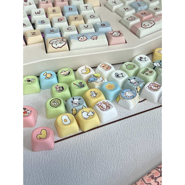 keycaps custom keycaps Moa Height Pattern Keys Cute Sublimation ...