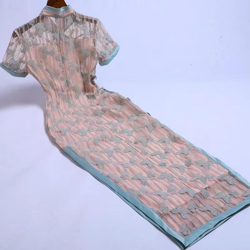 A-t Qipao Ancient Cheongsam Full Cardigan2022new Lace Summer Young 