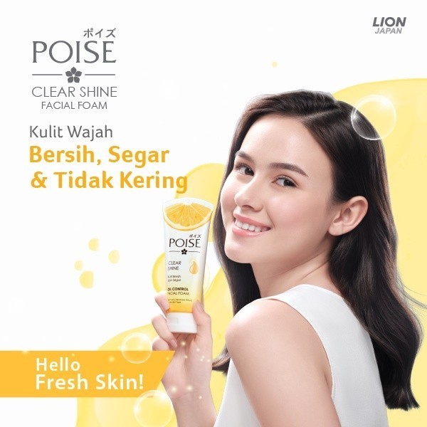 Poise Facial Foam Tube 100gr / Merah Jingga Official - Gambar 2