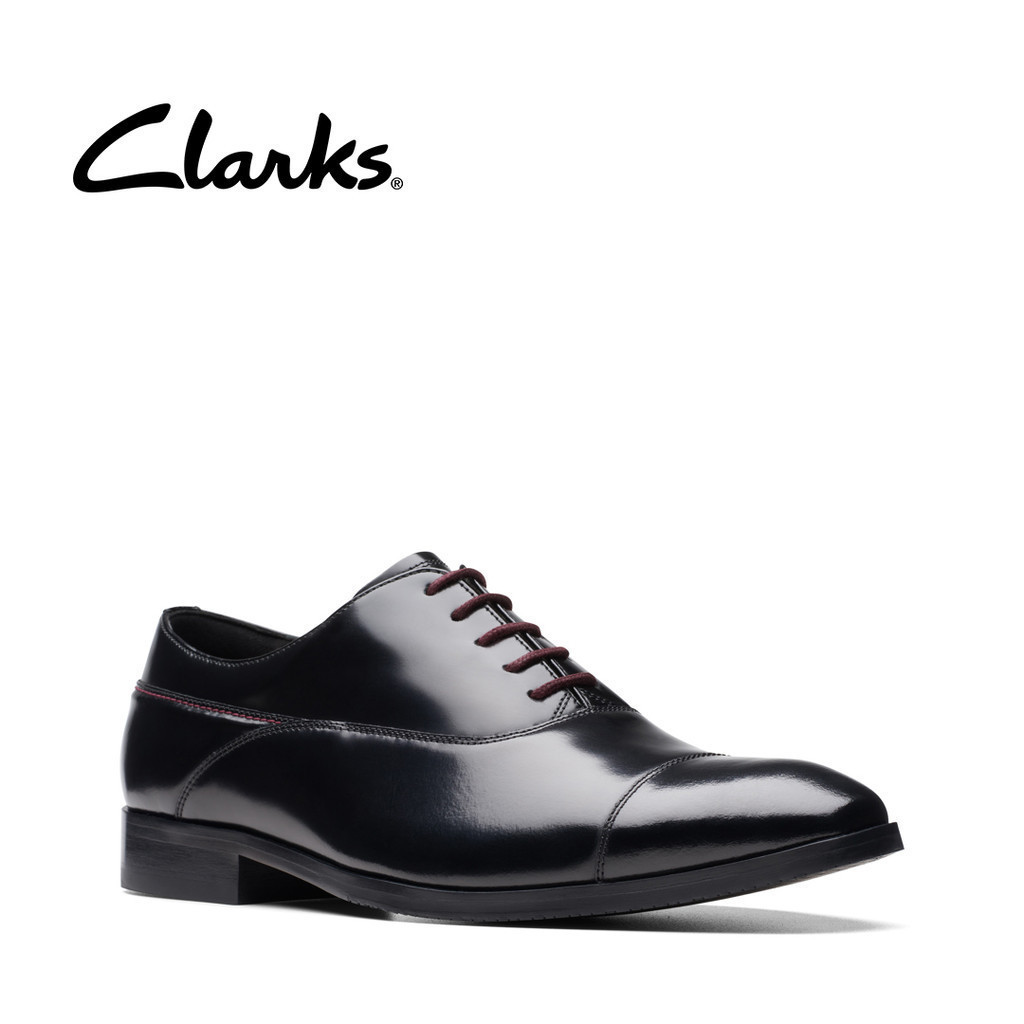 Clarks Mens Craft Clifton Go Formal Shoes Black Leather Shopee Singapore