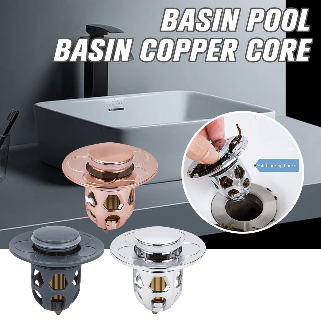 Pop-up Bounce Core Basin Filter Plug Stainless Steel Universal ...