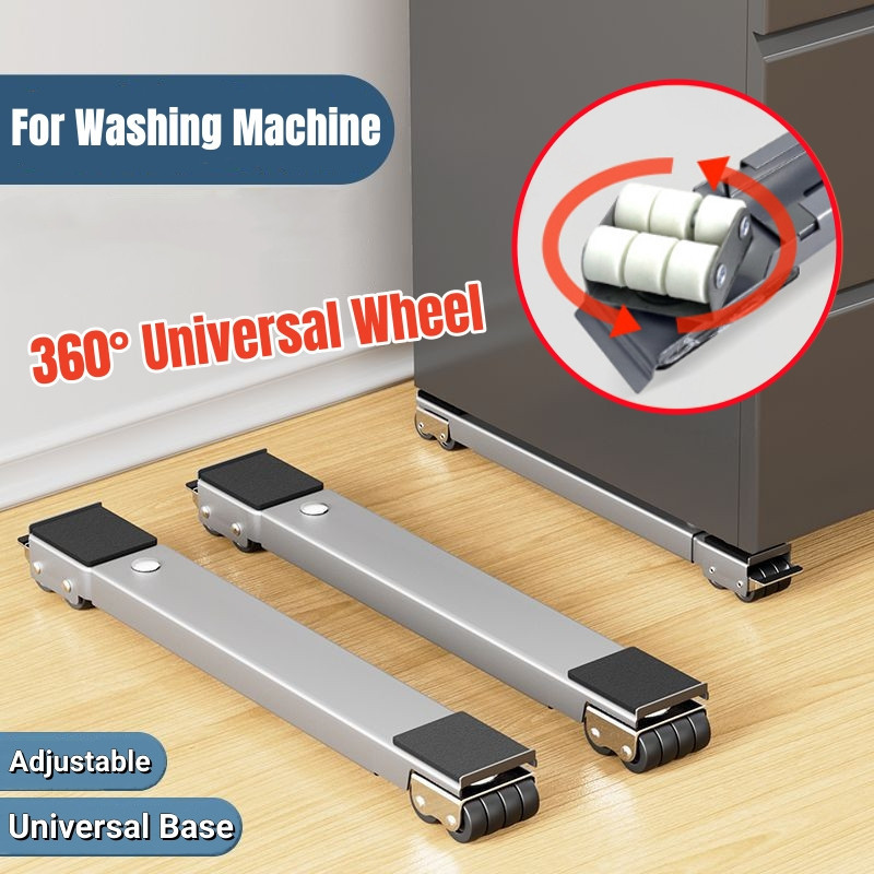 EmmAmy Washing Machine Base With 360° Wheels Fridge Stand Roller Base ...