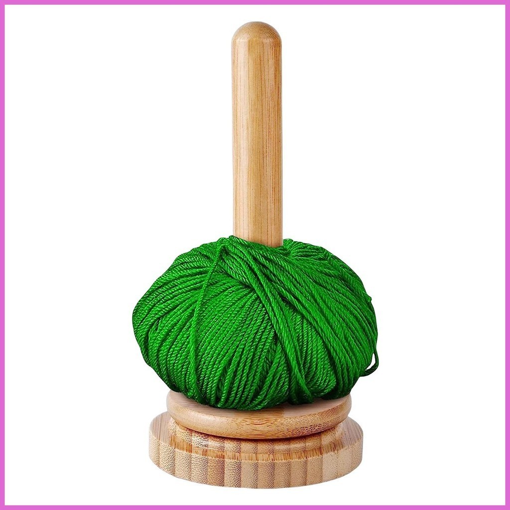 Yarn Spindle Holder Portable Thread Dispenser Desktop Yarn Bobbin Holder For Crochet Rotating