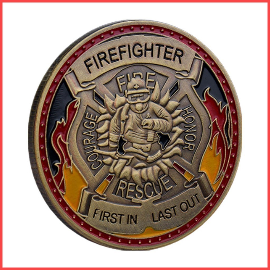 Firefighter Coin Fire Department Rescue Coin Challenge Coin Honoring ...