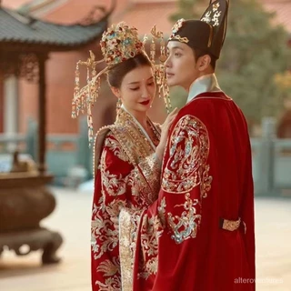 Hanfu, tang suit, Xiuhe clothing, groom clothing, hot wedding toast clothing, costumes, groom wedding, bridegroom dress,groomsmen sets