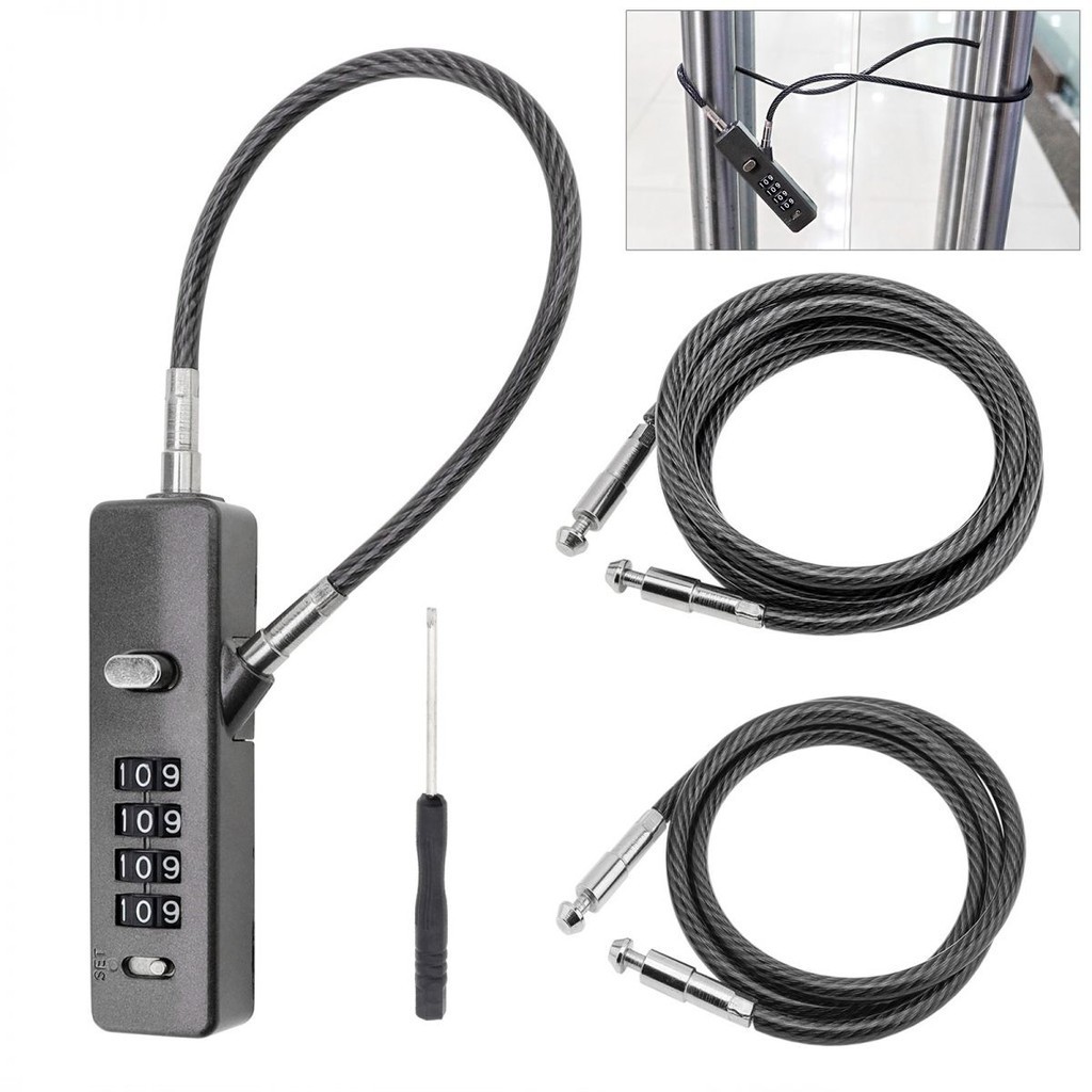 Wire Rope Lock Accessories Combination Digital Code Lock for Bikes ...
