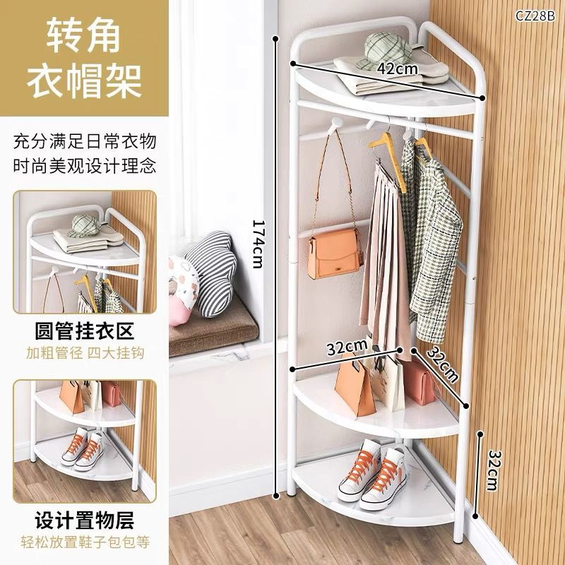 Corner Coat Rack Floor standing Vertical Bedroom Bag Simple Hanging Rack Bedside Clothes Storage Rack Light Luxury Coat Shopee Singapore