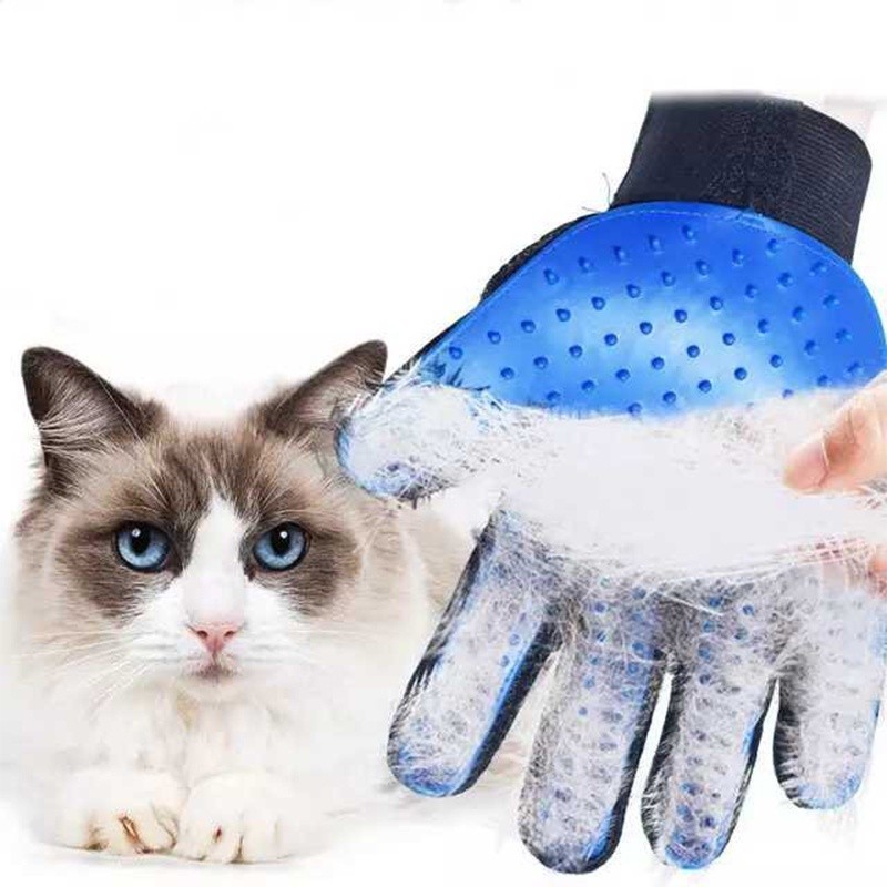 Pet Hair Remover Glove Dog Cat Fur Glove Mitt and Lint Remover Brush Removal for Clothes Furniture