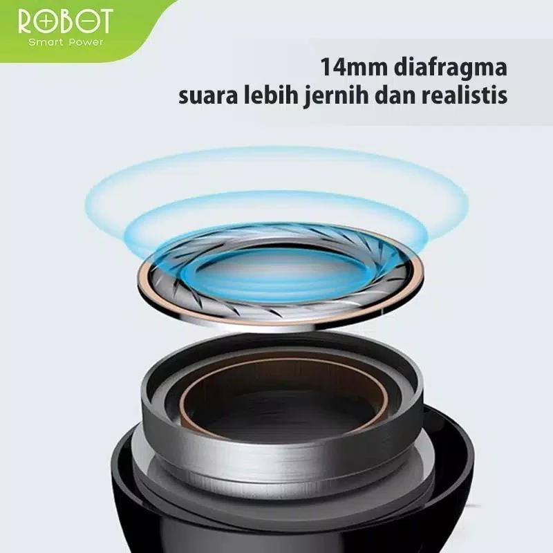 ROBOT RE10 Earphone Wired Semi In - Ear Clear And Comfortable - Gambar 3