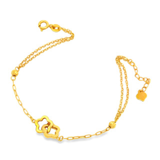Top Cash Jewellery 916 Gold Double Star & Body Bracelet