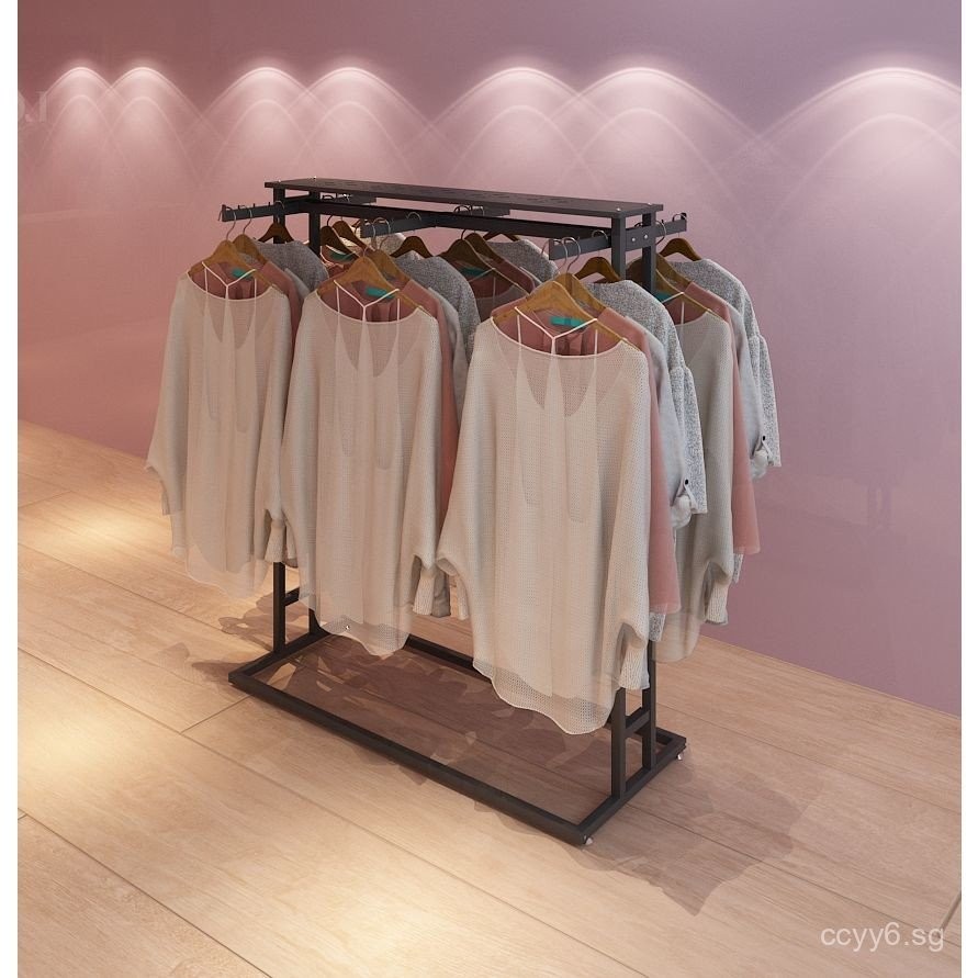 Clothing Store Display Rack Double Row Island Rack Floor-standing ...