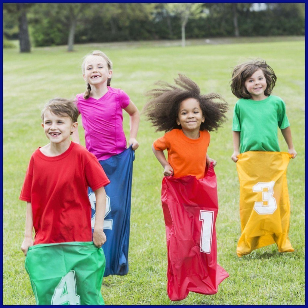 Jumping Sacks Race Game Kids 4pcs Outdoor Games Sack Race 20x28in Relay ...