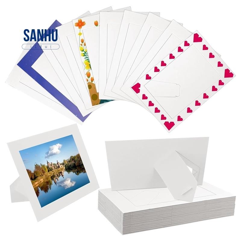 30 Pack Photo Frames Paper Picture Frames Standing White Cardboard ...