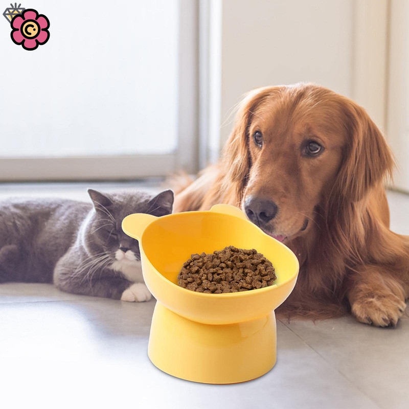 [CFH]Slanted Cat Bowls Raised AntiVomiting Cat Bowls Ergonomic Cat