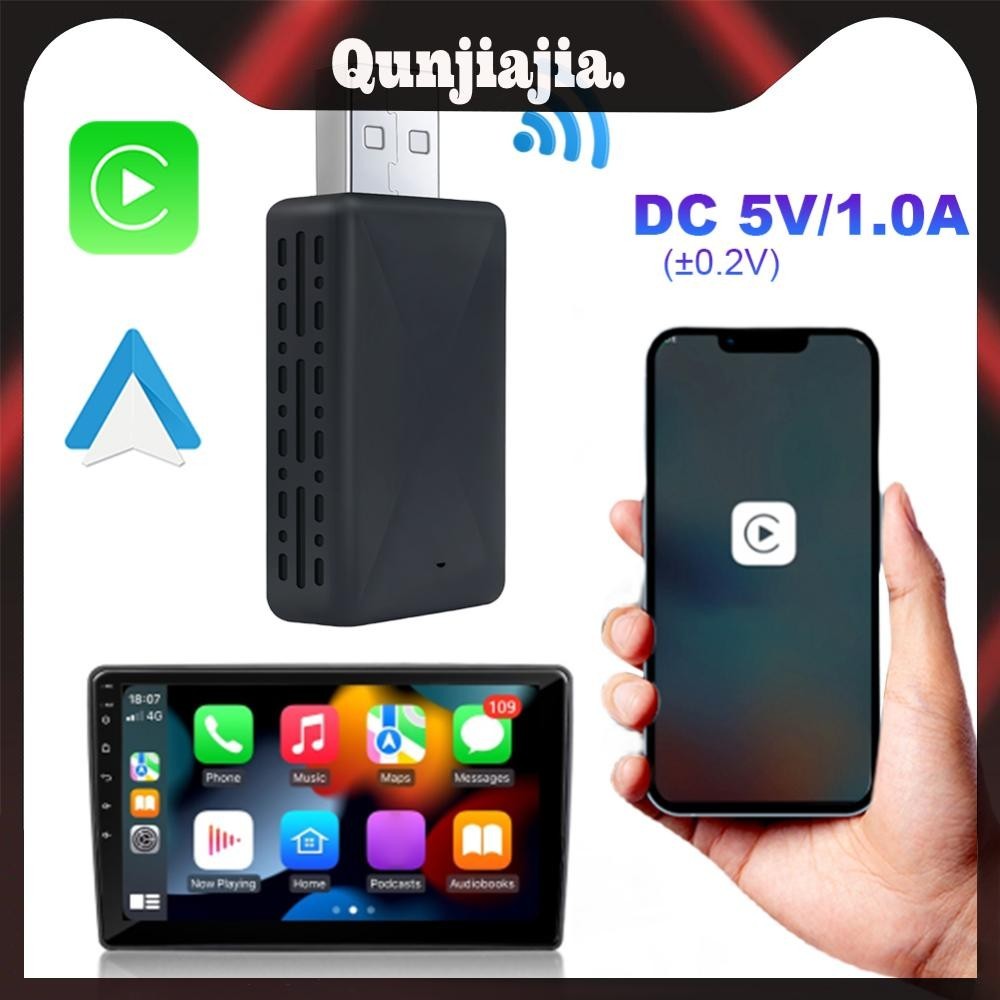 Ottomotion 2-in-1 Wireless CarPlay & Android Auto Adapter - Bluetooth 5.0 USB Dongle For Cars