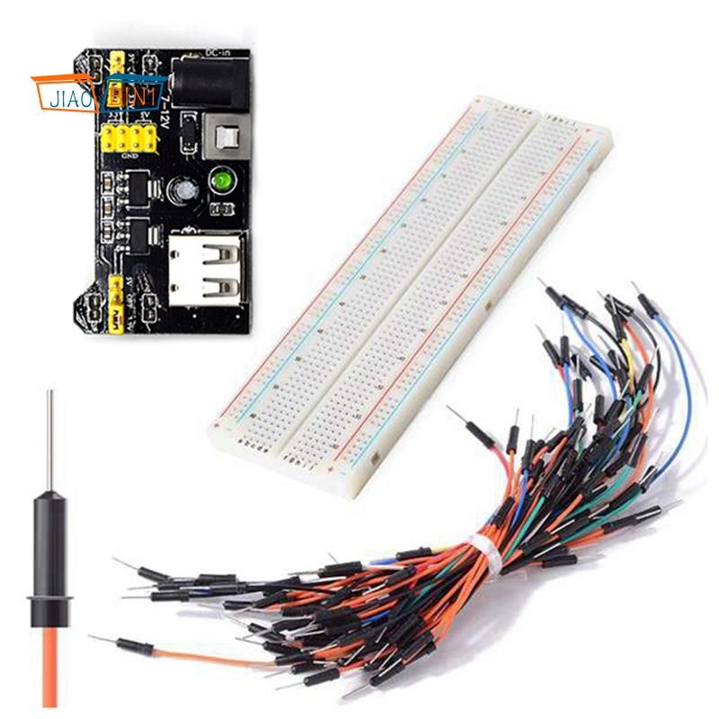 Breadboard Power Module+Solderless 830Points Bread Board +65 Jumper ...