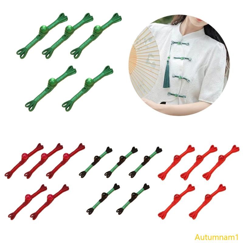 Autumnan1 5PCS Jade Bead Button Chinese Fasteners Cheongsam Closure ...