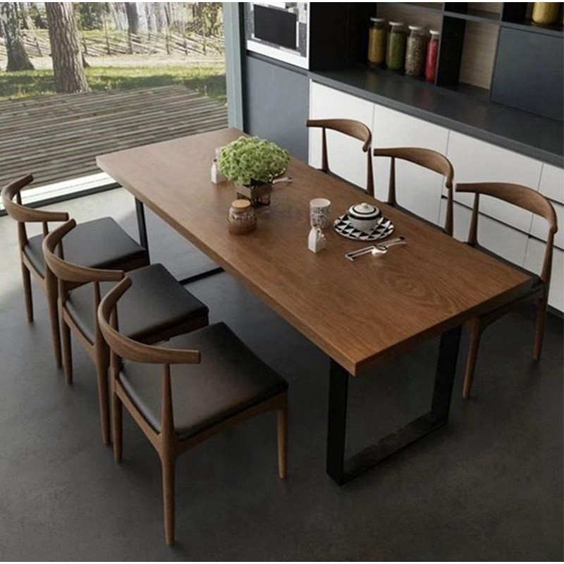Solid Wood Dining Table Dining Room Dining Tables and Chairs Set ...