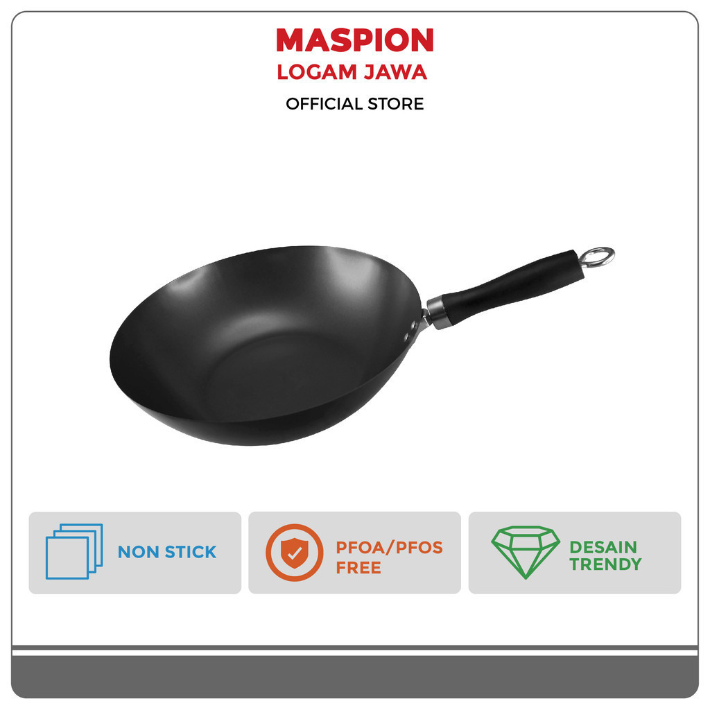 Maspion Maslon Wajan Anti Lengket Basic Classic Wok