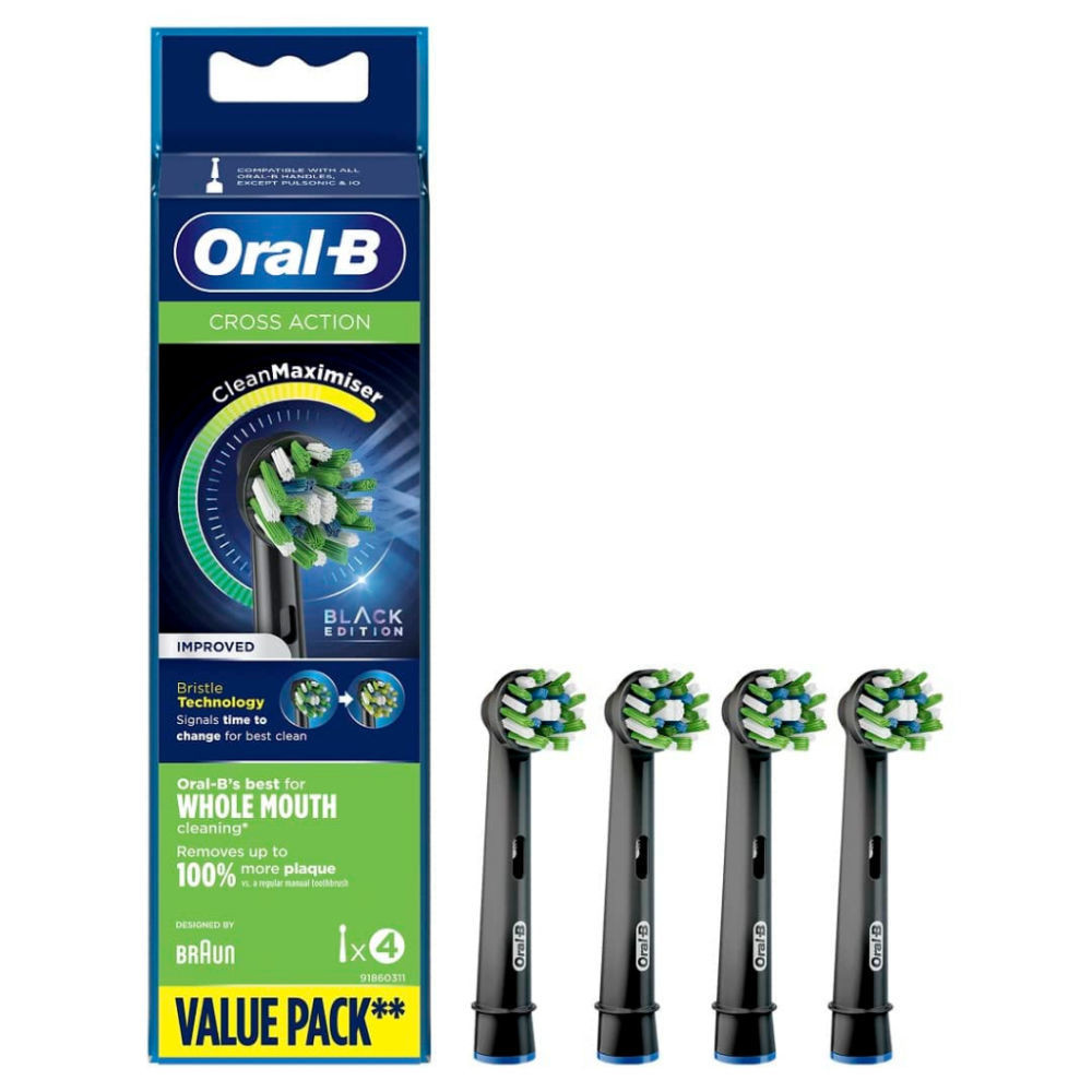 Replacement Head Oral-B CROSS ACTION Black 4 Units main image 0