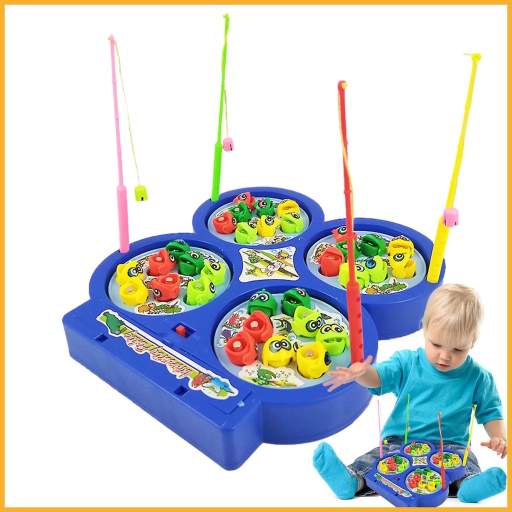 Magnetic Fishing Game for Kids Rotating Electric Magnetic Fishing Game ...