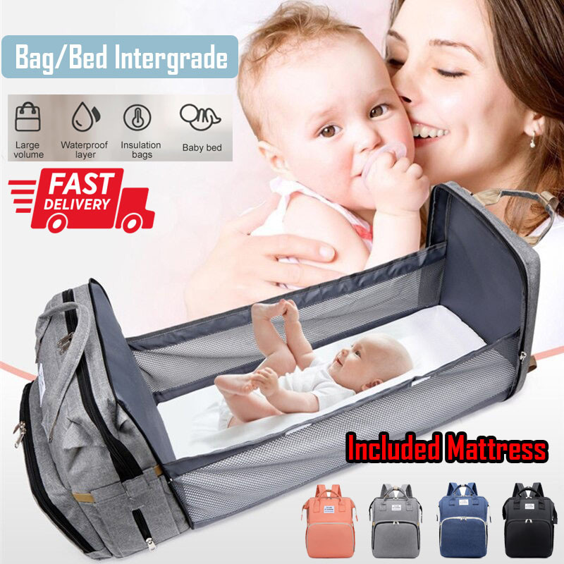 [Ready Stock] Baby Travel Bag Included Mattress Foldable Portable ...