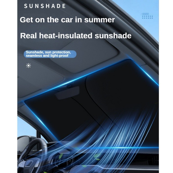 Car sunshade front glass sunshade curtain board car foldable car ...