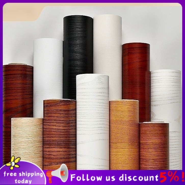 Se7ven Wood grain sticker thick wallpaper furniture decoration ...
