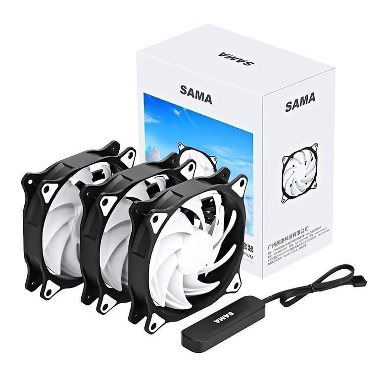 SAMA SF200 3 Pack Case Fan 120mm Fans PC Computer Case Fans 4PIN PWM ...