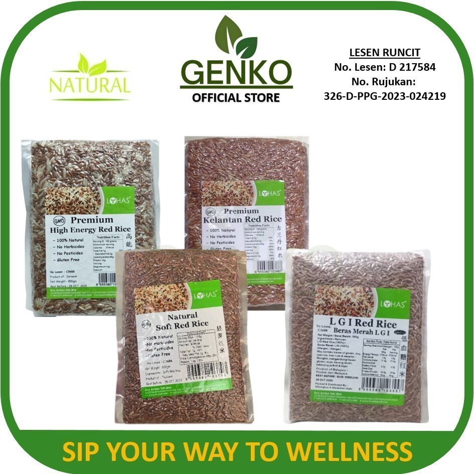 LOHAS Kelantan Red Rice 吉兰丹红米 | Premium High Energy Red Rice 高能量红米 ...