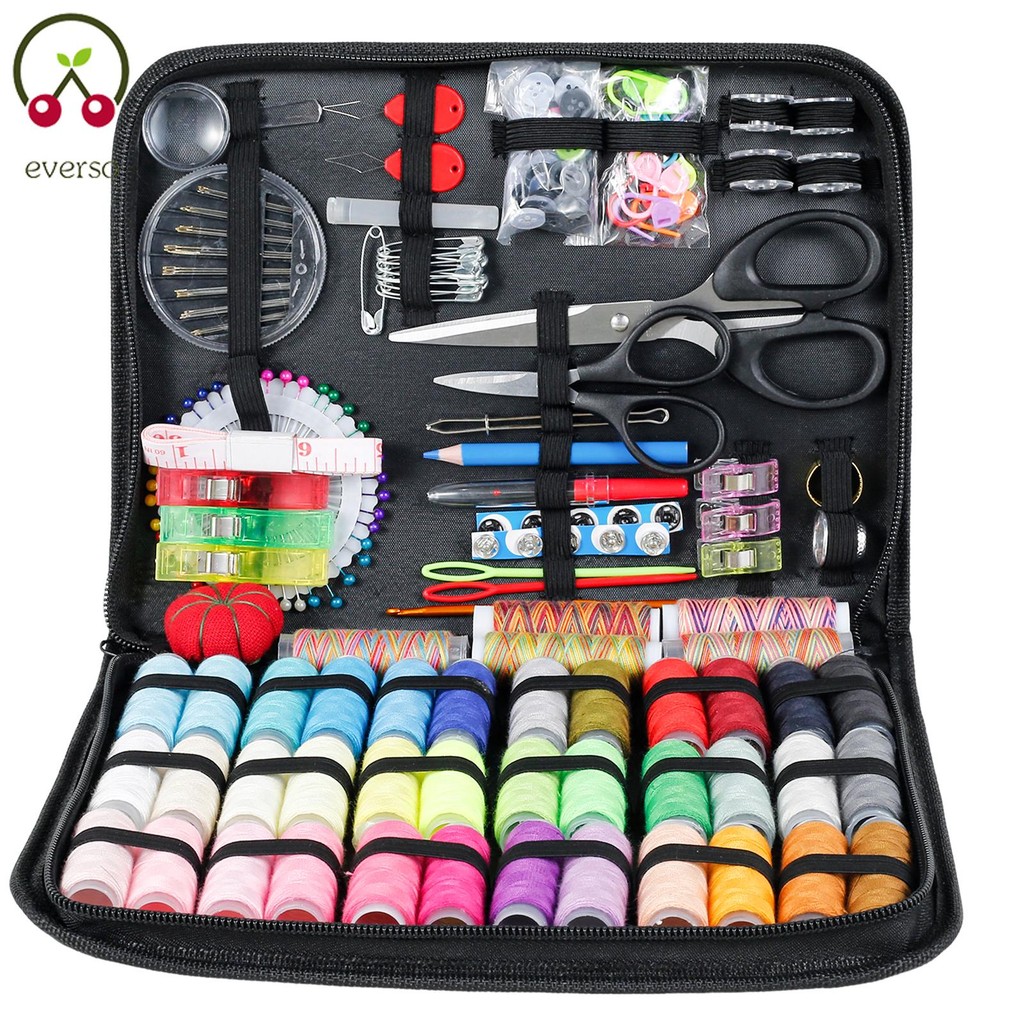 206 Pcs Sewing Kit with Storage Bag Complete Needle and Thread Kit ...