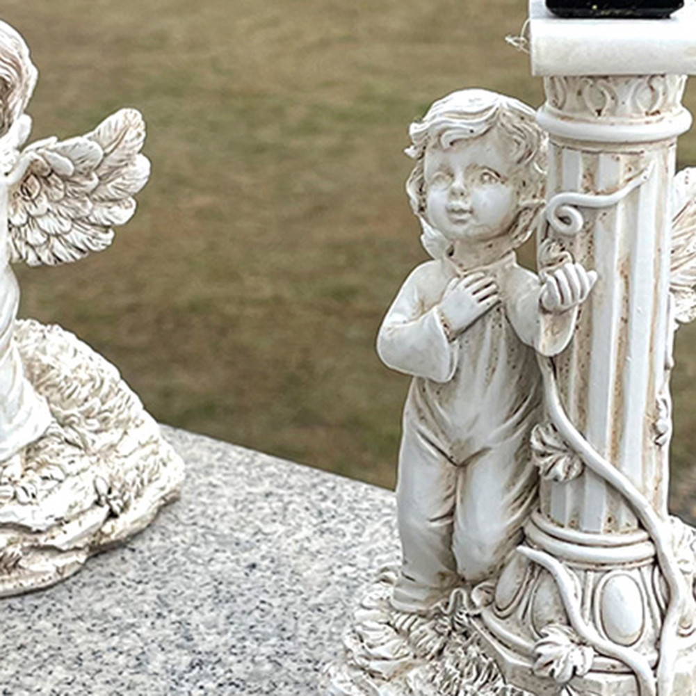 Angel Statue with Solar Lights Angel Sculpture for Garden Porch Patio ...