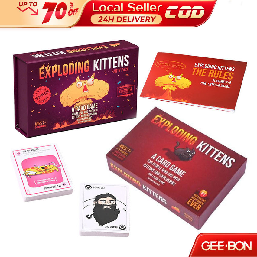 Exploding Kittens Party Pack Card Game Family Party Game 55/122 Cards