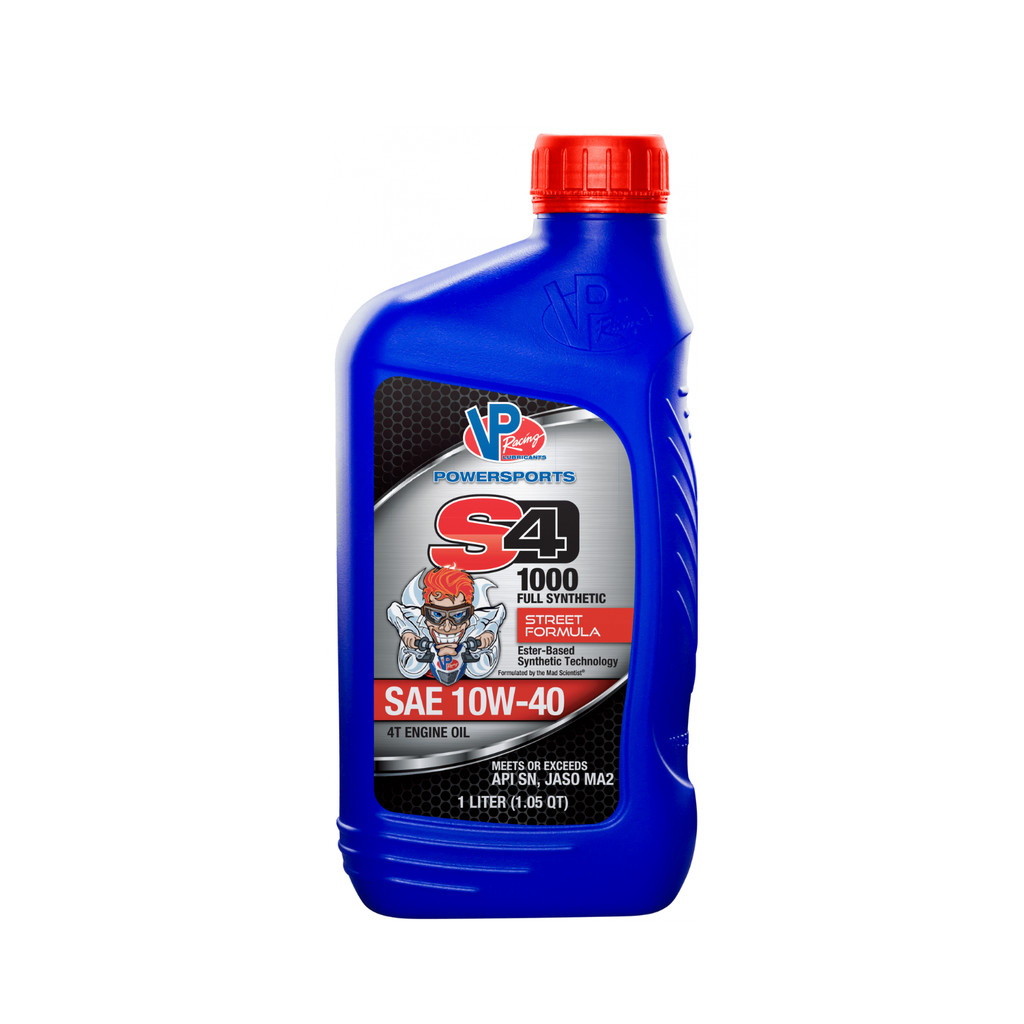 VP S4 1000 FOUR STROKE ENGINE OIL-FULL SYNTHETIC STREET FORMULA SAE 10W ...