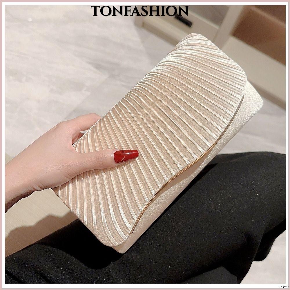TONFASHION Evening Bags, Sequins Gold Clutch Bag, Luxury Satin Clutches Women Ladies Shopee