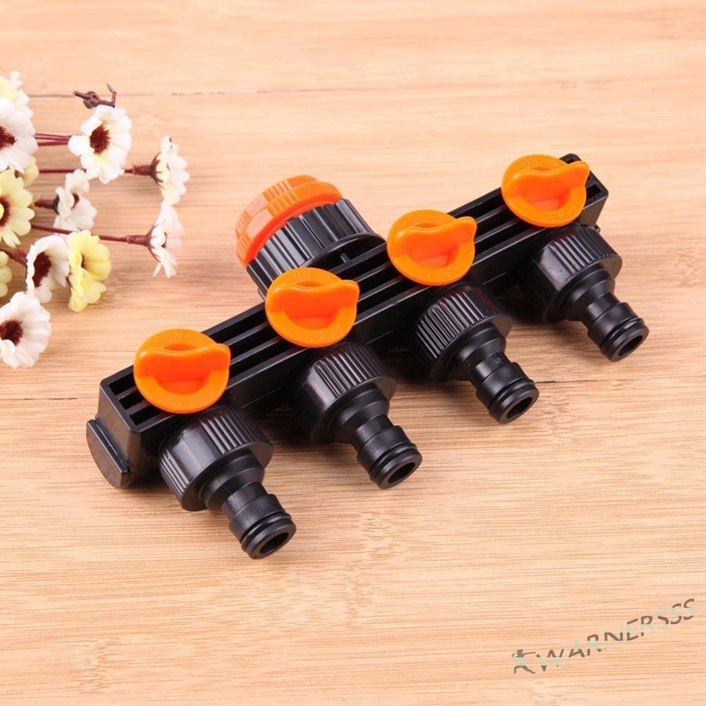 4 Way Valve Water Diversion Controller Garden Hose Pipe Splitter Drip ...