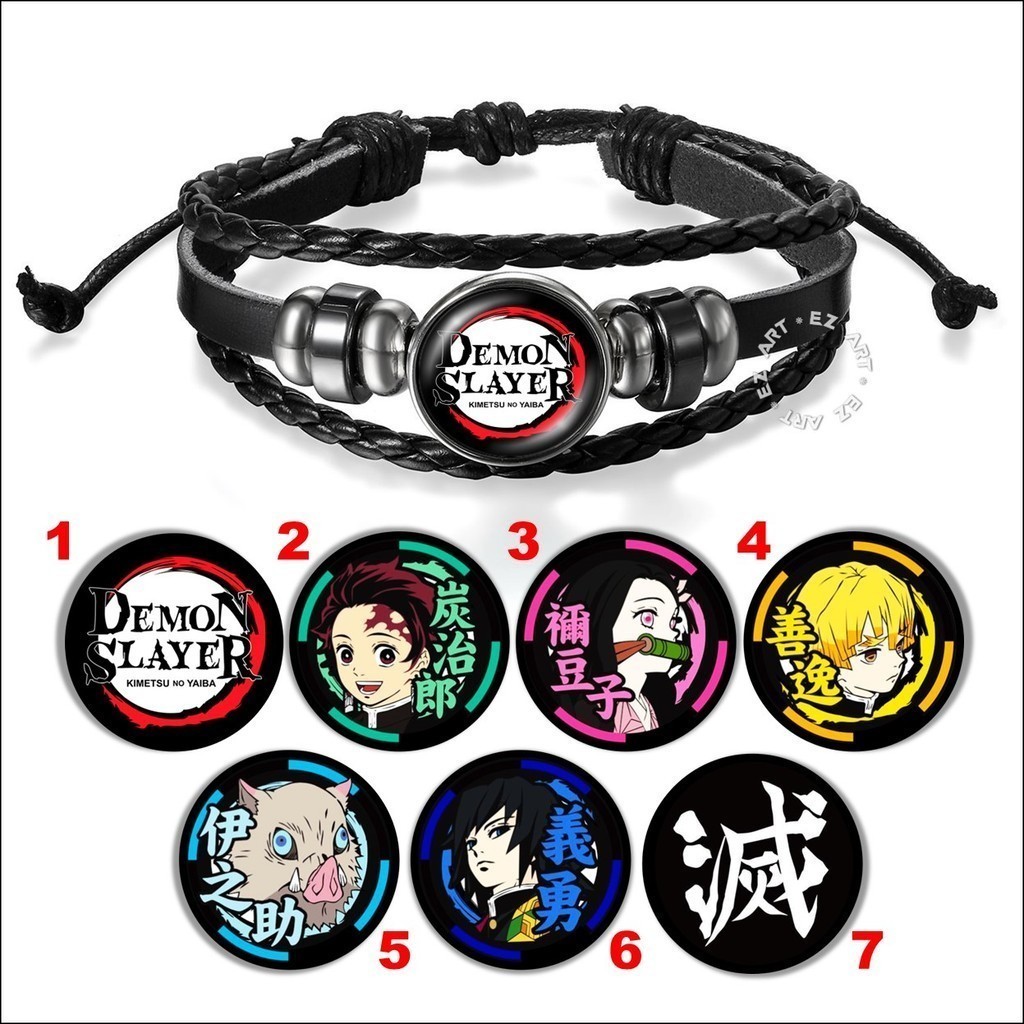 Anime Demon Slayer Character Bracelet Tanjiro Nezuko Zenitsu Inosuke ...