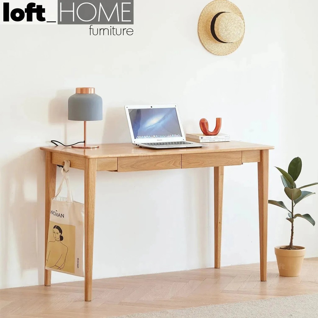 Loft Home Scandinavian Wood Study Table BELLE | Shopee Singapore