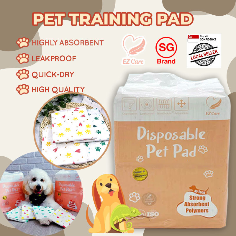 SG Seller EZCARE Pee Pad Dogs Cats Super Absorbent Training Pads Disposable Cat Pet Diapers Supply Accessories Shopee Singapore