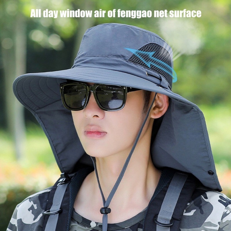 Summer Sun Hats UV Protection Outdoor Sport Cap for Men Hiking